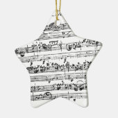 Bach muziek hangend versiering keramisch ornament (Links)