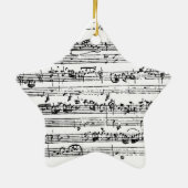 Bach muziek hangend versiering keramisch ornament (Achterkant)