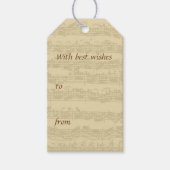 Bach Muziek Manuscript Alle Gelegenheid Cadeaulabel (Voorkant)