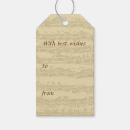 Bach Muziek Manuscript Alle Gelegenheid Cadeaulabel