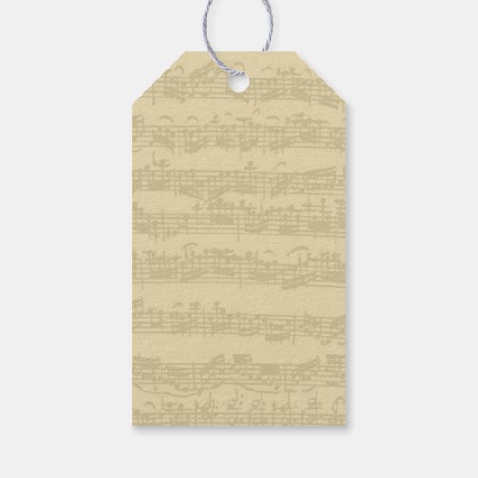 Bach Muziek Manuscript Alle Gelegenheid Cadeaulabel (Achterkant)