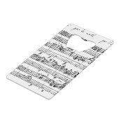 Bach-muziekflesopener Creditkaart Flessenopener (Achterkant Gekanteld)