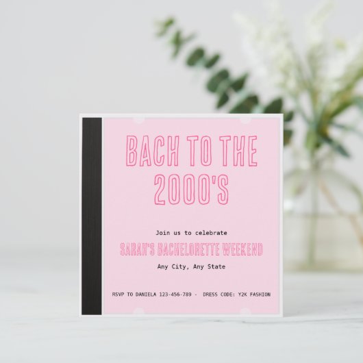 Bach naar de 2000's CD Hoesje Bachelorette Y2K Kaart (Staand voorkant)