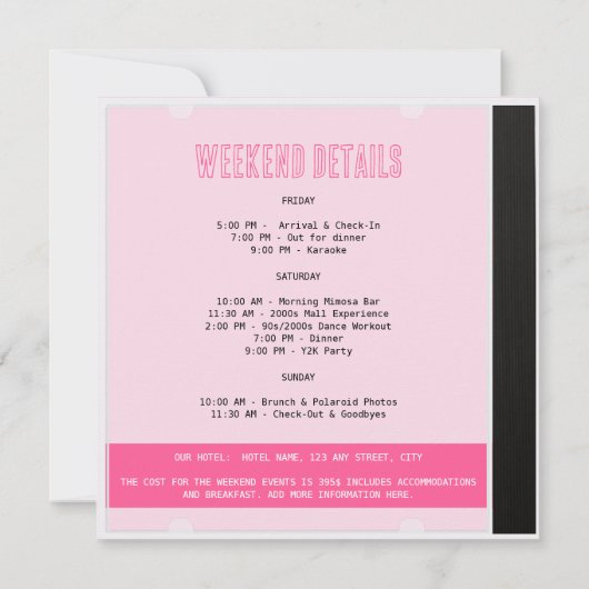 Bach naar de 2000's CD Hoesje Bachelorette Y2K Kaart (Achterkant)