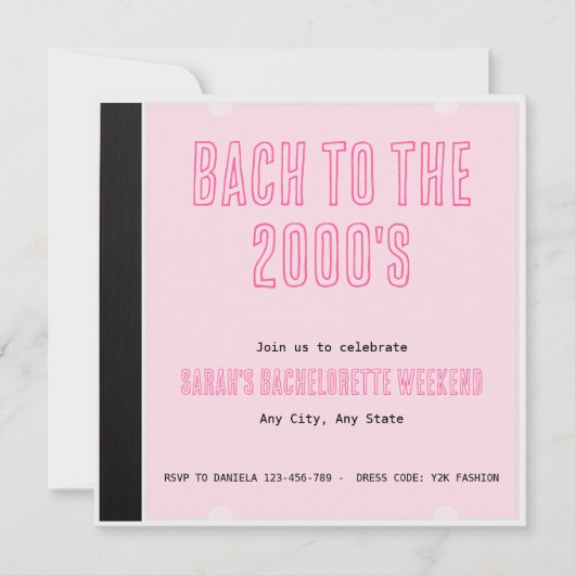 Bach naar de 2000's CD Hoesje Bachelorette Y2K Kaart (Voorkant)