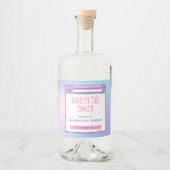 Bach naar de 2000's Y2K Bachelorette gepersonalise Likeurfles Etiket (Voorkant)