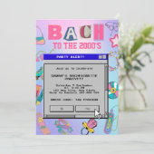 Bach naar de 2000's Y2K vrijgezellenfeest Kaart (Staand voorkant)