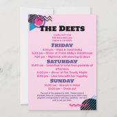 Bach naar de 90s Bachelorette Weekend Uitnodiging (Achterkant)