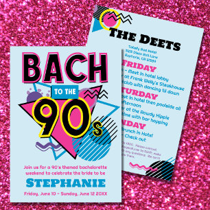 Bach naar de 90s Bachelorette Weekend Uitnodiging