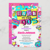 Bach naar de 90's Bridal Shower Uitnodiging (Voorkant / Achterkant)