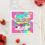 Bach naar de 90's Paper Servet<br><div class="desc">Perfect item om te complimenteren die speciale bruid om te zijn! Voor overeenkomende digitale uitnodiging / overeenkomende items,  bezoek onze Etsy-winkel: https://www.etsy.com/shop/BDPDesignsWeddings?ref=seller-platform-mcnav&search_query=bach to the 90s</div>