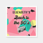 Bach naar de 90's vrijgezellenfeest  servet (Voorkant)