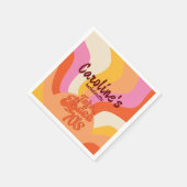 Bach naar de jaren 70 Retro Groovy Sunset Bachelor Servet (Hoek)