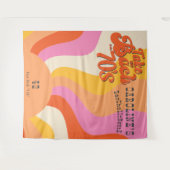 Bach naar de jaren 70 Retro Groovy Sunset Bachelor Wandkleed (Voorkant (horizontaal))