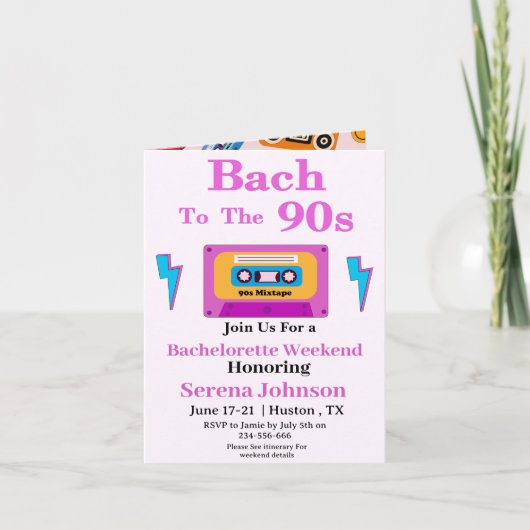 Bach naar de jaren 90 Cassettebandje Bachelorette  (Voorkant)