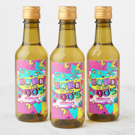 Bach naar de jaren 90 Mini Wijn Etiket