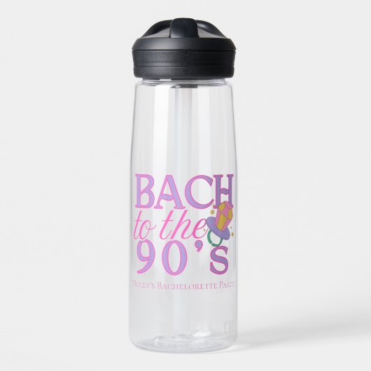 Bach naar de jaren 90 - Retro Bachelorette Party D Waterfles (Voorkant)