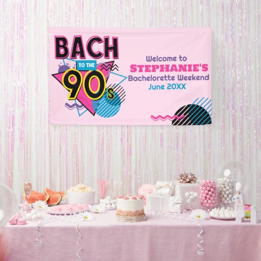 Bach naar de jaren 90 Retro Bachelorette Spandoek (Feest)