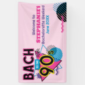 Bach naar de jaren 90 Retro Bachelorette Spandoek (Verticaal)