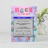 Bach naar de jaren 90 Retro Bachelorette Weekend Kaart (Staand voorkant)