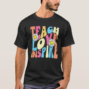 Bach naar schoolleraar Teach Love Inspire T-shirt