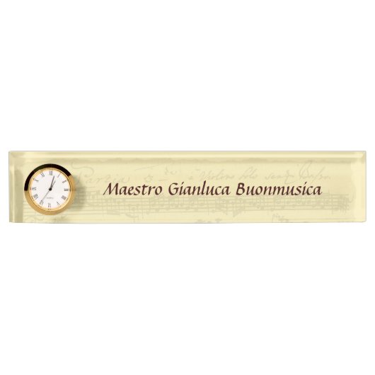 Bach Partita Manuscript Naambordje (Voorkant)