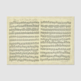 Bach Partita Music Manuscript for Violin Solo Tissuepapier