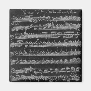 Bach Partita White op zwart Magneet