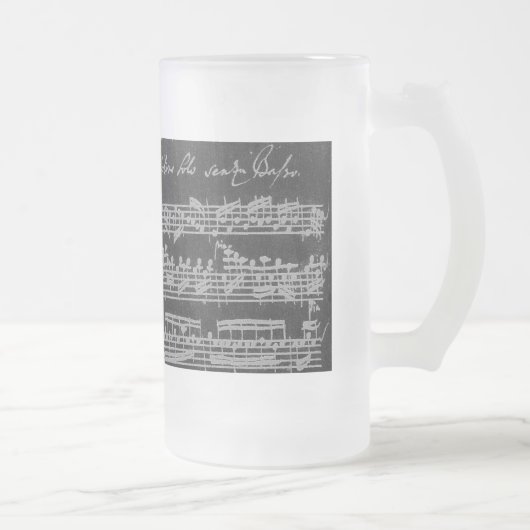 Bach Partita White op zwart Matglas Bierpul (Rechts)