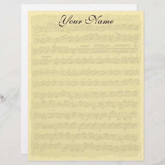 Bach Partita Writing Paper (Voorkant / Achterkant)