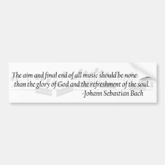 Bach Quote Bumpersticker