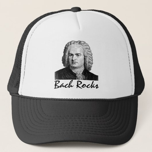 Bach Rocks T-shirts en cadeautjes Trucker Pet (Voorkant)