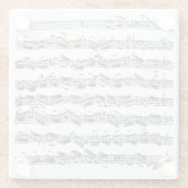 Bach Second Cello Suite Original Notation Glazen Onderzetter (Achterkant)