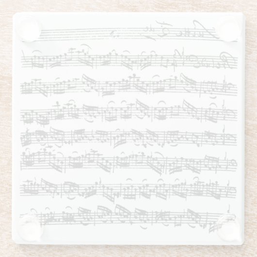 Bach Second Cello Suite Original Notation Glazen Onderzetter (Achterkant)