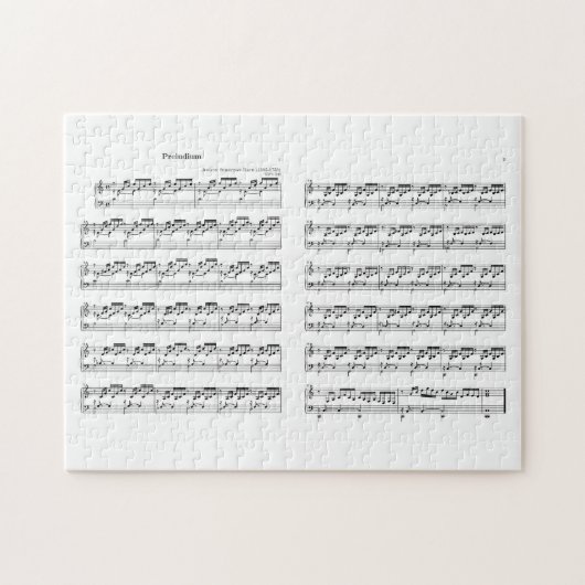 Bach the Well Tempered Clavier Prealudium 1 C-dur Legpuzzel (Horizontaal)