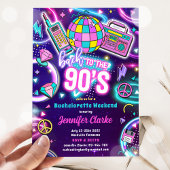 Bach to the 90s Neon Disco Bachelorette Weekend Kaart