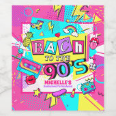 Bach tot de jaren '90 wijn etiket (Enkel label)