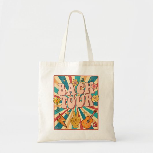 Bach Tour Retro 60s 70s Theme Bridesmaid Bachelore Tote Bag (Voorkant)