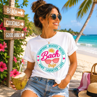 Bach Trip Champagne Stranden Beste Vriendinnen Cir Tri-Blend Shirt