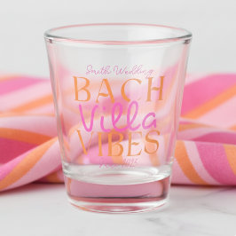 Bach Villa Vibes - Roze en Oranje Tropisch  Shot Glas