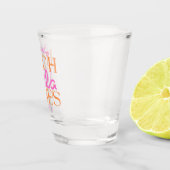 Bach Villa Vibes - Roze en Oranje Tropisch  Shot Glas (Rechts)