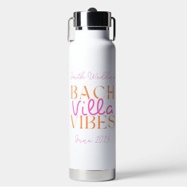 Bach Villa Vibes - Tropisch Roze Bachelorette Waterfles