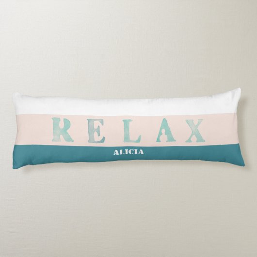 BACH-waterverf blauwgroen dubbelzijdig Lichaamskussen (Achterkant)