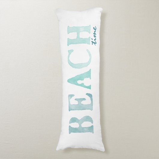 BACH-waterverf blauwgroen dubbelzijdig Lichaamskussen (Voorkant Verticaal)