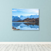 Bachalpsee Lake Mountain Modern Canvas Afdruk (Insitu (Houten vloer))