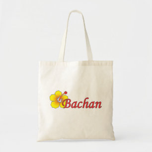 Bachans hibiscus grocery bag tote bag