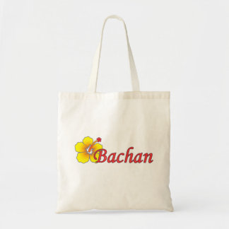 Bachans hibiscus grocery bag tote bag