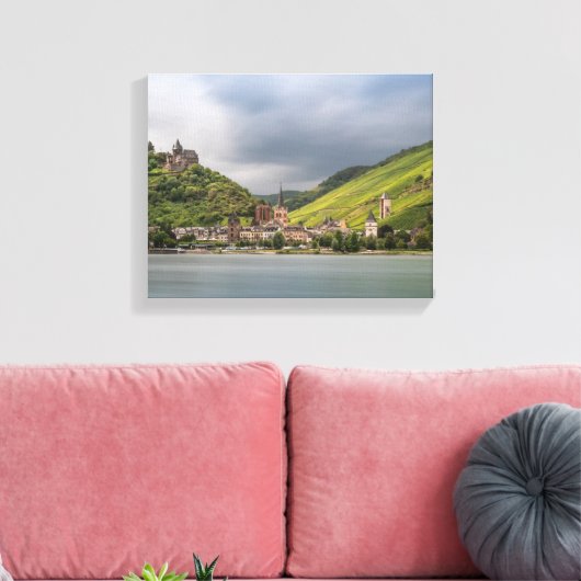 Bacharach am Rhein - Duitsland Canvas Afdruk (Insitu (Woonkamer))