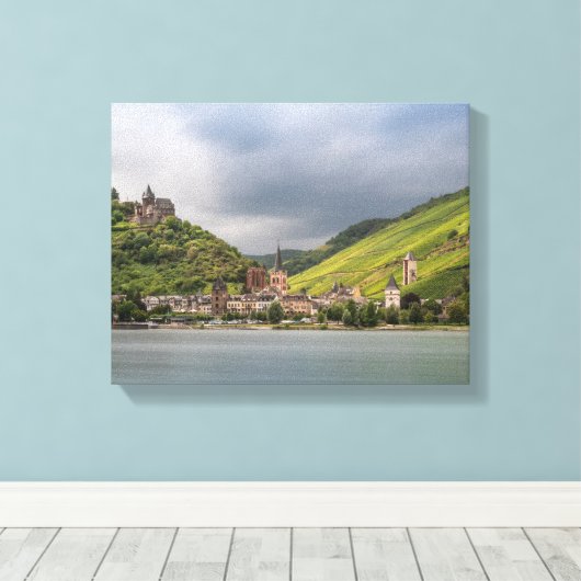 Bacharach am Rhein - Duitsland Canvas Afdruk (Insitu (Houten vloer))