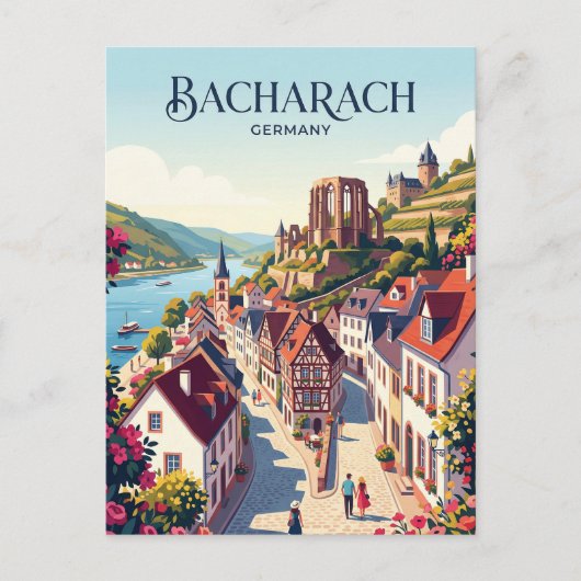 Bacharach Duitsland Briefkaart (Voorkant)